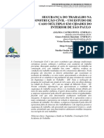 Segurança Do Trabalho Na Construção Civil - Um Estudo de Caso Múltiplo em Cidades Do Interior de São Paulo PDF