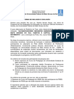 Modelo de Termo de Inclusão e Exclusão Plataforma Brasil