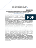 La Vida Ética y El Desarrollo de La Persona Según Romano Guardini