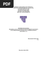 Informe de Pasantías - T.S.U. Electricidad Mención Mantenimiento