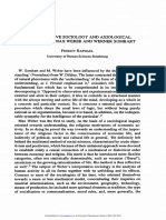 Interpretative Sociology and Axiological Neutrality in Max Weber and Werner Sombart