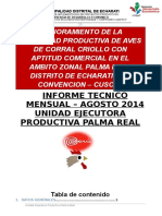 Informe Memoria Descriptiva Aves Agosto 2014