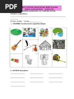 Examen Quincenal Comunicacion Primer Grado