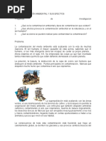 La Contaminación Ambiental y Sus Efectos