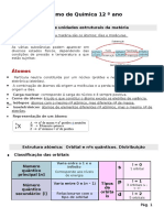 Resumo de Química 12 º Ano