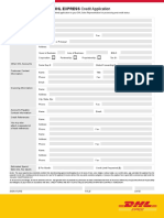 DHL EXPRESS Credit Application: Customer