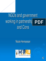 Ngos and Government Working in Partnership: Pros and Cons