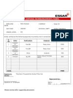 Business Expense Reimbursements Form: S. No Date Particulars Purpose Amount