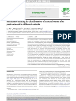 Membrane Fouling in Ultrafiltration of Natural Water After Pretreatment To Different Extents