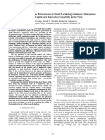 Determinants of Enterprise Performance Small Technology-Intensive Enterprises: Intellectual Capital and Innovation Capability The