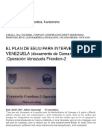 El Plan de Eeuu para Intervenir A Venezuela (Documento de Comando Sur) - Operación Venezuela Freedom-2