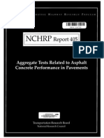 Aggregate Tests Related To Asphalt Concrete Performance in Pavements