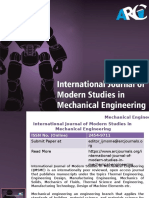 International Journal of Modern Studies in Mechanical Engineering - ARC Journals