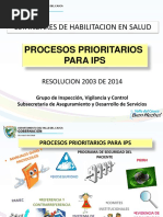 6 Procesos Prioritarios para Ips