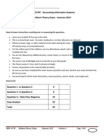 SV - INFO 31787 Accounting Information Systems Midterm Theory Exam - Summer 2017 Version A1 PDF