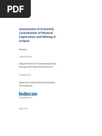 Assessmentof Economic Contributionof Mineral Explorationand Miningin Ireland