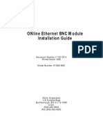 Online Ethernet BNC Module Installation Guide: Document Number 17-00103-4 Printed March 1995 Model Number: 5106M-Bnc