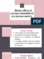 Diffusion Effects in Enzymes Immobilized in A Porous Matrix