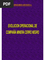 Evolucion de Las Operaciones de Minera Cerro Negro