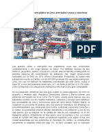 El Problema Del Transporte Público en Lima Principales Causas y Soluciones