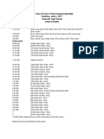 Class B Time Schedule