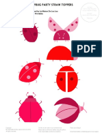 MR Printables Ladybug Straw Toppers