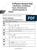 CAPE Physics MCQ - Answer Key