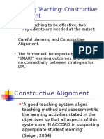 Planning Teaching: Constructive Alignment