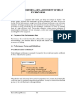 Energy Performance Assessment of Heat Exchangers: Overall Heat Transfer Coefficient, U