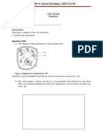 CSEC Biology WORKSHEET