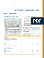 Choose Your Foods Exchange Lists For Diabetes