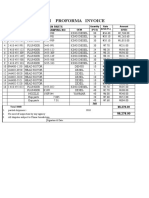 Nantai Proforma Invoice: Diesel Injection Parts Part Name Stamping No