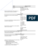 Supplementary File Survey Question Response Options