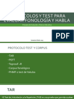 Protocolos y Test para Evaluar Fonología y Habla