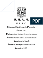 Cuestionario Sistemas Eléctricos de Potencia I