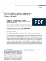 Research Article: SOCS1 Mimetic Peptide Suppresses Chronic Intraocular Inflammatory Disease (Uveitis)