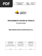 Procedimiento Seguro de Trabajo Excavaciones