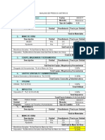 Planillas de Precios Unitarios