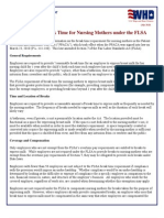 US DOL Fact Sheet 73 Break Time For Nursing Mothers