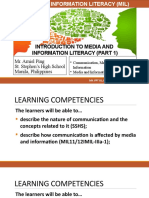 1.MIL 1. Introduction To MIL (Part 1) - Communication, Media, Information, Technology Literacy, and MIL