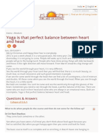 Yoga Is That Perfect Balance Between Heart and Head: Questions & Answers