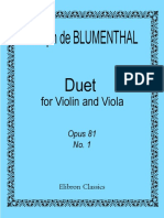 Blumenthal - Duo - Concertante Nº1 Op.81 para Violin y Viola (Partes)