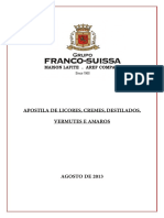 Apostila Licores, Cremes, Destilados, Amaros e Vermutes - AGO-13