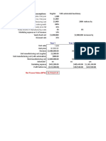 Unit Sales, First Year Unit Price, First Year Unit Manufacturing Cost Yearly Sales Growth Yearly Price Fall Yearly Decline in Manufacturing Costs