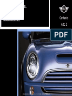 MINI Cooper Service Manual 2002 2006 Table of Contents