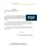 Transmittal Letter of Pros Resolution