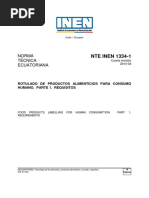 NTE INEN 1334 1 Rotulado de Productos Alimenticios para Consumo Humano Parte 1 PDF