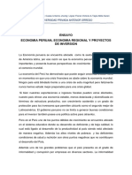 Ensayo Tuo - Economia Peruana, Economia Regional y Proyectos de Inversion