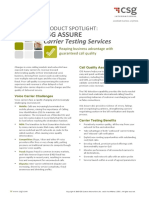 CSG Assure Carrier Testing Datasheet