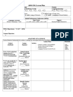 Abss Esl Lesson Plan: Model Performance Indicators (Mpis)